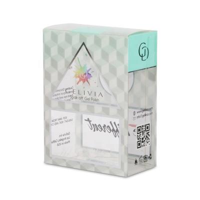 China Recycled Materials Custom Printed Clear PVC Clear Plastic Cosmetic Packaging Small Retail Packaging Box With Hanger for sale