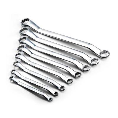 China Professional 8pcs 8-24mm Chrome Finish Steel Metric Double Sided Ring Wrench Set for sale