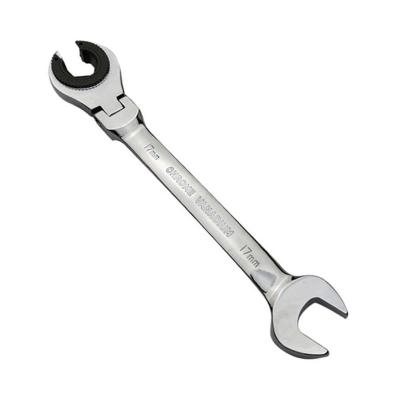 China CRV 8-32mm Flexible Head Tubing Dual Use Quick Opening Ratchet Wrench for sale