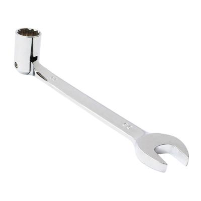 China CRV Hand Tool Combo Wrench With Single Socket Flexible Head Metric European Type for sale