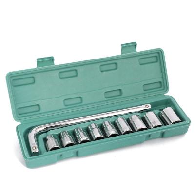 China Professional Heavy Duty 9pcs Carbon Steel Tool Steel Metric Socket Wrench Set for sale