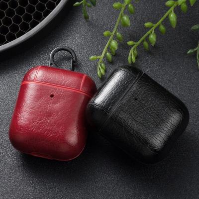 China For 2020 Hot Selling Earphone Factory Ear Pod Earphones PU Leather Wireless For Airpods Cover Case for sale