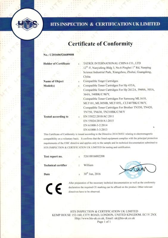 CE - Tatrix International China Co., Ltd.