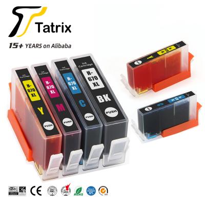 China COMPATIBLE Tatrix 670 Color 670XL Compatible Ink Cartridge Printer For HP Deskjet Ink Advantage 3525 5525 for sale