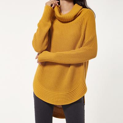 China Factory Design Anti-Wrinkle Full Knittedtios Boutique Tortoise Neck Sweater Women's Sweater Long Turtle Neck Sleeve Bat Thin Cotton Sweater for sale