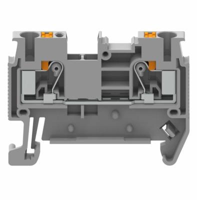 China WANJIE Din Rail GUV Flattening One Entry and Spring Terminal Block 2.5mm (GUV2.5-102) 26-18awg for sale