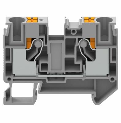 China WANJIE Din Rail GUV Flattening One Entry and Spring Terminal Block 10mm (GUV10-102) 26-18awg for sale