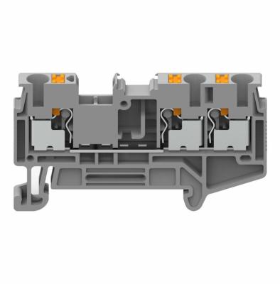 China WANJIE Din Rail GUV Flattening One Entry And Spring Two Terminal Block 1.5mm (GUV2.5-103) 26-18awg for sale