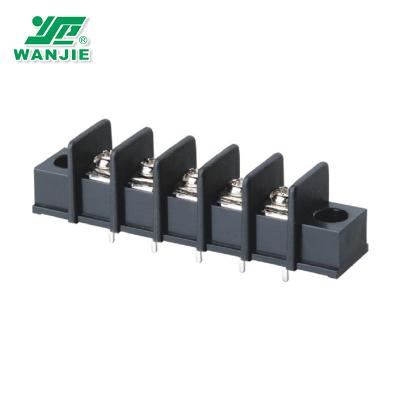 China WANJIE Wire Fence Terminal Block 8.25mm Pitch With Mounting Holes (WJ35CM) A.W.G. 11 - 20 for sale