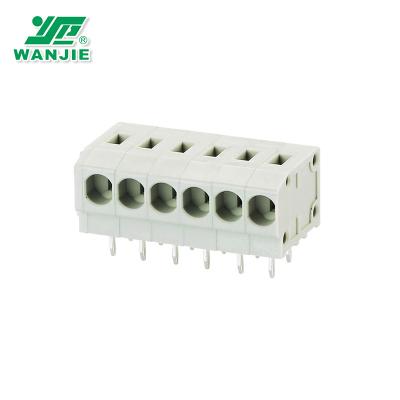 China 3.81mm Pitch PCB Spring Terminal Block WJ235B-3.81 22-18awg for sale