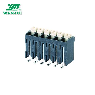 China SMT PCB 3.5mm High Temperature Spring Terminal Block WJ211VS-THR-3.5 24-16awg for sale