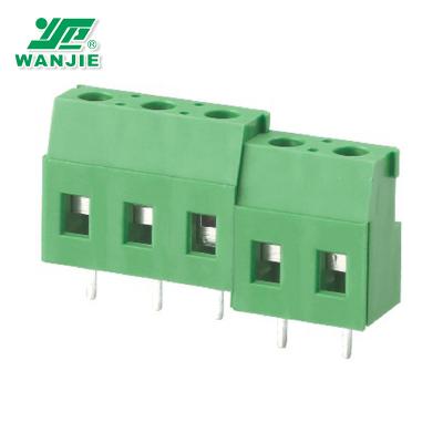 China Wanjie Rising Flange Terminal Block With 7.5mm Pitch WJ129-7.5/7.62 26-12awg for sale