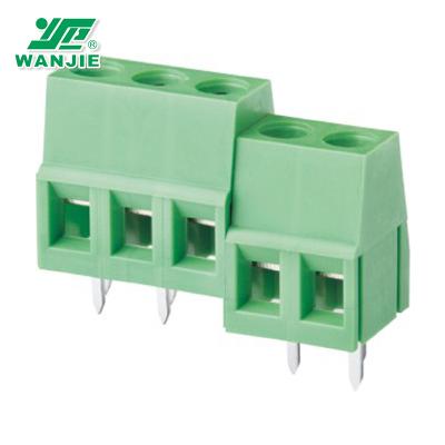 China WJ128E Double Row Pin Header 5.0mm 5.08mm Pitch PCB Screw Terminal Block WJ128E-5.0/5.08 22-12awg for sale