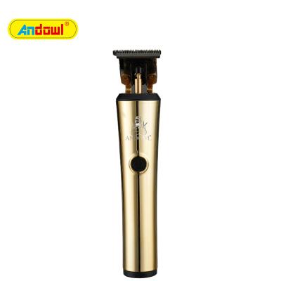 China Home Low Noise Zero Distance ANDOWL Electric Men's Haircut Design Trimming Knife And Bass With LED Display Hair Trimmer for sale