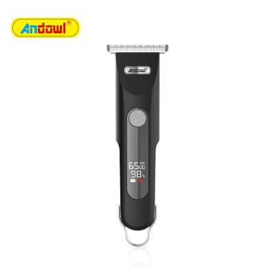 China Hotel ANDOWL LED Display Electric Professional Men's Home Salon Mini Hair Trimmer Professional Rechargeable for sale