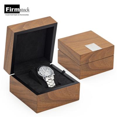 China MDF Veneer Lacquer Velvet Men Watch Custom Luxury Wooden Watch Strap Cases Band Packing Box Gift Box With Drawer for sale