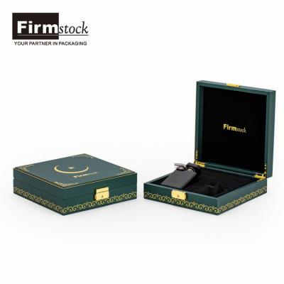 China Handmade Package Gift Packaging Custom Luxury Set Wooden Boxes Leather Case 2 Perfume Oil Packing Box for sale