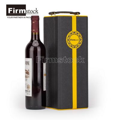 China Recyclable Luxury Simple Wooden PU Wine Opener Wooden Leather Handle Set Custom Logo Gift Packaging Box for sale