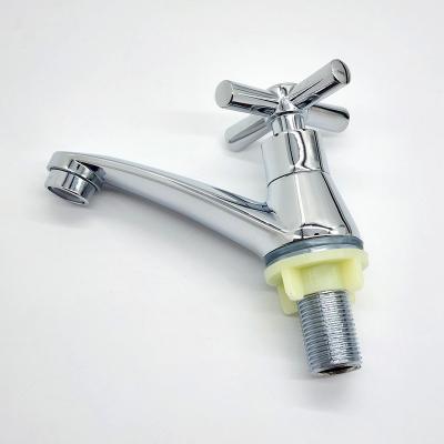 China Other Single Handle Single Cold Water Wash Hand Zinc Body Deck Mounted Basin Tap Faucet For Bathroom for sale