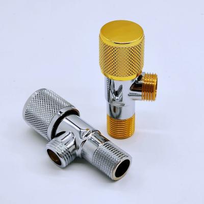 China Modern Silver Supplier Forged Brass 90 Degree Water Faucet Washing Machine Angle Seat Valve Manual Angle Valve for sale