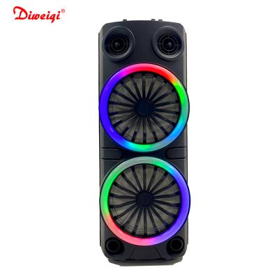 China 2021 New Arrival Fashional Karaoke Party Bass Speaker 8 Inch Dual No Woofer With LED Light for sale