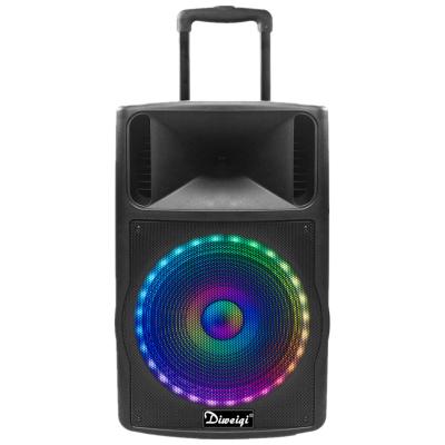 China No Active Powered High Power System 12 Inch Floor Stage Cart Speaker Stand With LED Light for sale