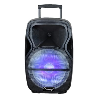 China None Speakers Inch 15 Party Colorful Light Vintage Professional Audio Speaker Active Portable Wireless Speaker for sale