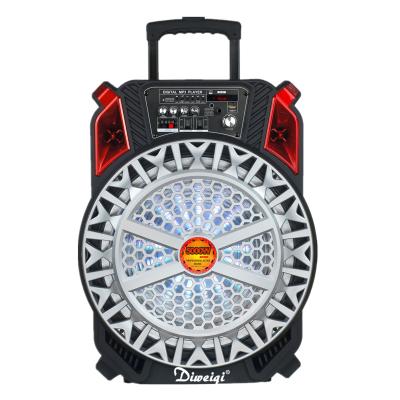 China 2021 New Portable Radio Model 15 Inch B T Trolley Speaker High Power Speaker With LED Karaoke Player Light for sale