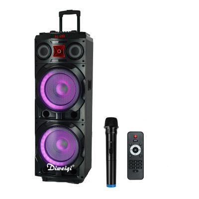 China Wireless Charger For Mobile Phone New Model Dual 12 Inch Professional Trolley Speaker Party DJ Box With Portable Wireless Karaoke Speaker for sale