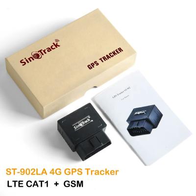 China SinoTrack 4G ST-902LA Automotive Car Tracking Device OBD2 GPS Tracker 16PIN OBD Plug Game Tracker for sale