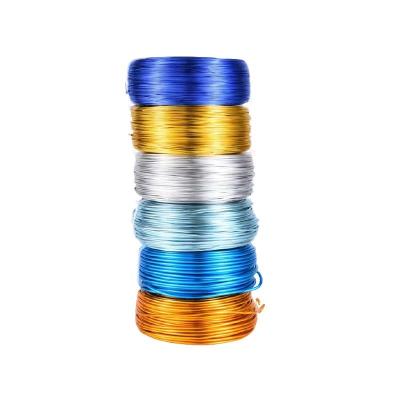 China Factory Wholesale High Tensile Strength Anodized Aluminum Wire Color Soft Bonsai Wire For Decoration Craft DIY Jewelry Making Metal Aluminum Soft Wire for sale