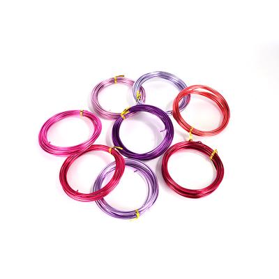 China Best Selling High Tensile Strength Craft Anodized Color Aluminum Wire DIY Open Aluminum Wire For Jewelry Making Bonsai Wholesale Aluminum Wire for sale