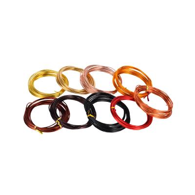 China Wholesale High Tensile Strength Anodized Aluminum Wire Art Jewelry Metal Wire Soft Bonsai Aluminum Wire Craft Color For DIY Handmade for sale