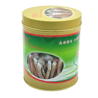 China Chinese Custom Empty Round Storage Tin Can Metal Tin Box Wholesale Food Storage for sale