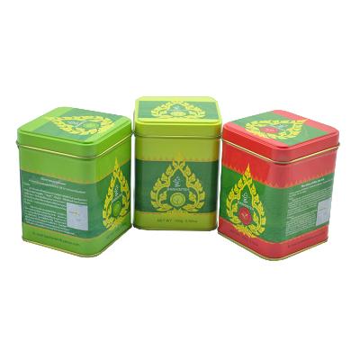 China Recycled Custom Coffee Bean Tin Box For Packaging, Materials Metal Tinplate Square Food Safe Tin Can for sale