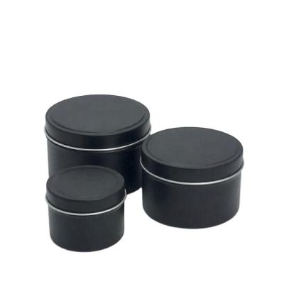 China Recycled Materials Candles 6oz Bulk 3oz Matt Black White 60ml Colored Tins Aluminum Round Tin Can For Candle 200g Empty Jars for sale