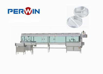 China Agar Plate Petri Dish Filling Machine / Custom Cell Culture Media Filling Line for sale