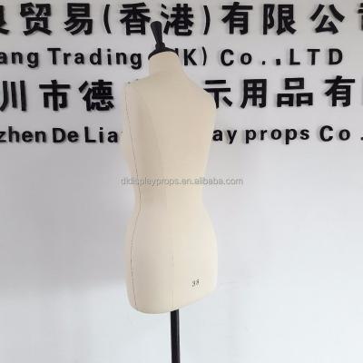 China DE LIANG 50463 Inflatable 38size Female Half Body Tailor Mannequin, Evening Dress Mannequin For Wedding for sale