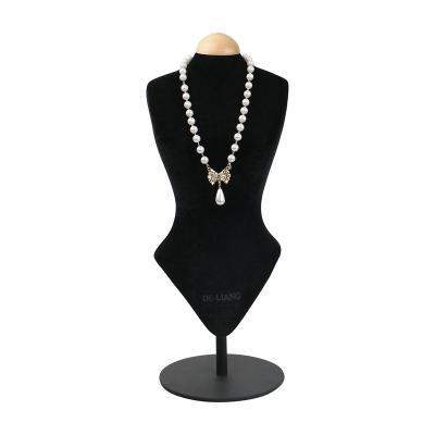 China DL801 Black Velvet Mini Mannequin Maternity. bust torso dress form, abstract jewelry stand, necklace stand, free shipping for sale