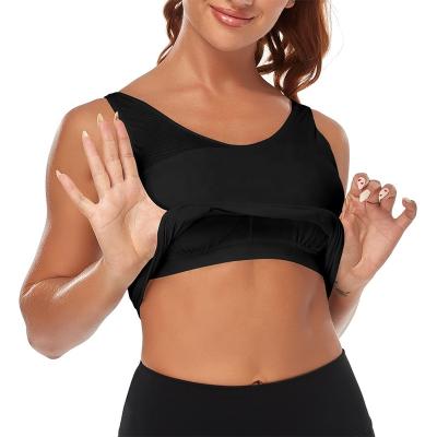 China Women's Fitness Sports Bra Workout Cup Vest Top Sports Bra Black Active Running Breathable Sports Full for sale