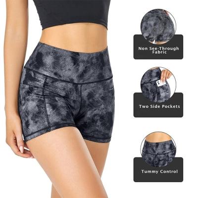 China Breathable Women Sports Seamless Yoga Shorts Fitness High Waist Lift Up Gym Short Pants Yoga Legging Lightweight Running Shorts for sale