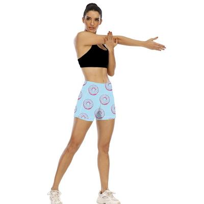 China Breathable Wholesale Tie Dye Printing High Waisted Sports Short Women Fitness Gym Yoga Pants Workout Leggings for sale