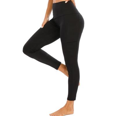 China Breathable Custom Gym Clothing Women Fitness Workout Pants Black High Waist Yoga Tights Yoga Leggings for sale