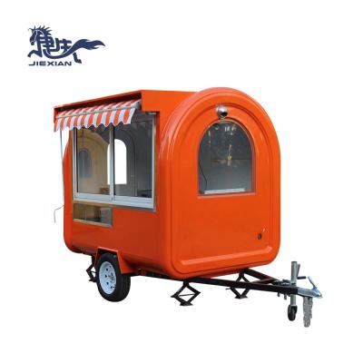 China JX-FR220H hotels out door street fast food carts mobile cafe pancake kiosk shop design for sale for sale