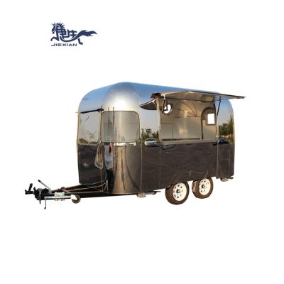 China JX-BT350 vegetable processing plant mobile food cart refrigerator food caravan fast food trailer for sale USA for sale