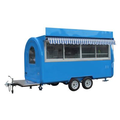 China Factory JX-FR400WH double axles mobile food trailer Chinese vegetable processing fast food truck for sale Europe for sale