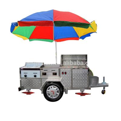 China Vegetable processing plant JX-HS200C Newly skillful street jiexian shanghai mobile hot dog cart for sale