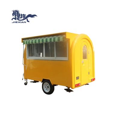 China Small Fiberglass Factory JX-FR280H Food Vegetable Processing Concession Trailers Mobile Food Warmer Carts for sale