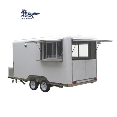 China JX-FS400DR Best vegetable processing factory selling large food van food cart mobile juice bar trailer for food cart truck sale for sale