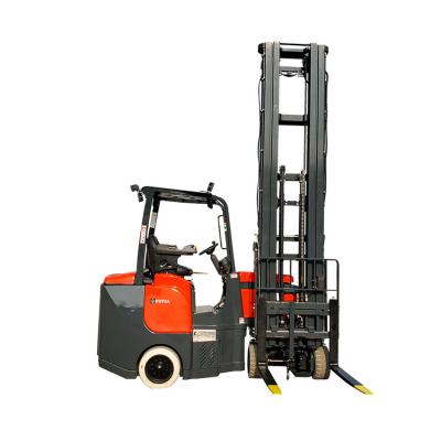 China 1.5-2T Hotels Warehouse VNA Indoor Three Way Forklift Articulated Electric Forklift for sale